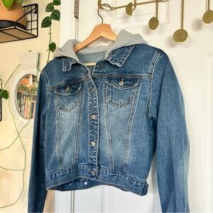 J Galt Denim Jacket with Gray Hood